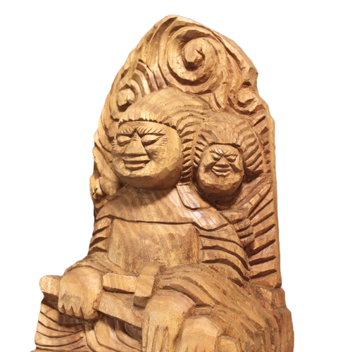 ★限定品：両面宿儺 （高さ：60cm 着色）仏像 円空仏 摸刻 木彫 ☆現品限り☆両面宿儺（高さ：60cm:rs6105）仏像 円空仏 摸刻