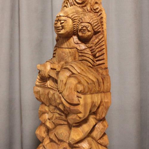 ☆現品限り☆両面宿儺(高さ:60cm:rs6105)仏像 円空仏 摸刻 ☆現品限り☆両面宿儺(高さ:60cm:rs6105)仏像 円空仏 摸刻