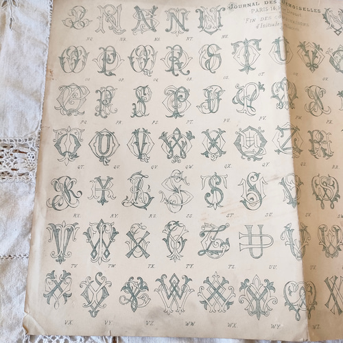 フランス アンティーク DMC 刺繍糸 16.5 x 8.5 cm (色番2840
