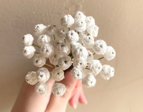 かすみ草の髪飾り かぎ針編み 5本セット 【送料無料】 その他 かすみ草の髪飾り かぎ針編み 5本セット 【送料無料】 その他