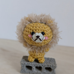 あみぐるみ ちびねこ 猫 スコティッシュ風 グレーw キーホルダー