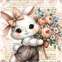 オリジナル 生地 ブロックデザイン ハンドメイド素材 クラフト うさぎ