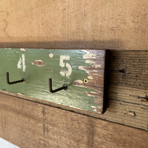KEY HOOK キーフック 鍵掛け 壁掛け ペイント 古材 壁掛けラック