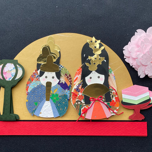 MS-01】ミニョンなおひなさま6セット 3月 ひな祭り 壁面飾り 切り絵