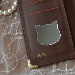 レア機種にも対応！手帳型スマホケース『うさぎとミントグリーンの庭 』milky white flowers全機種注文可◎ 11枚目の画像