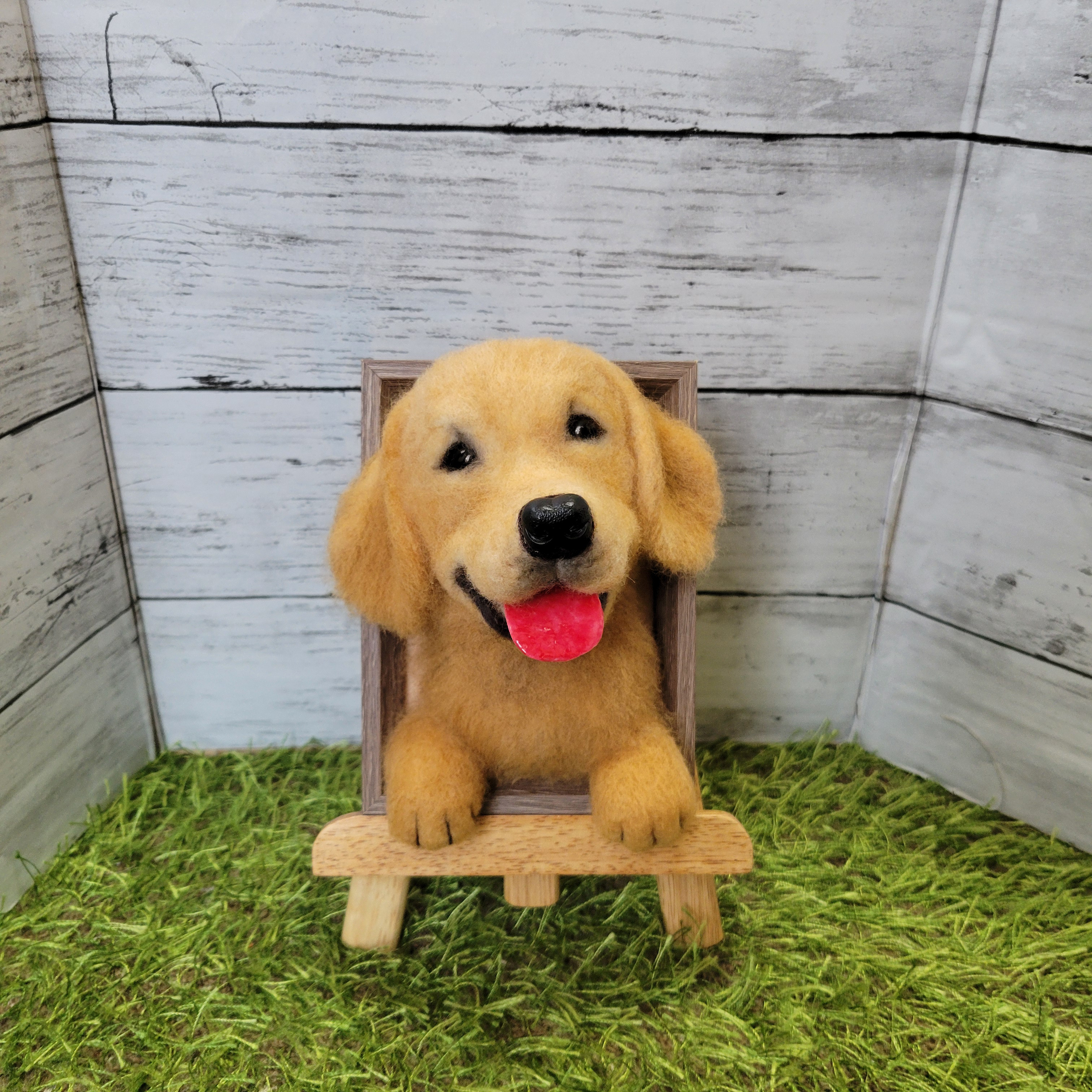 羊毛フェルト ゴールデンレトリバー 愛犬 ゴールデン フレーム 羊毛フェルト 犬 ゴールデンレトリバー フレーム 愛犬 うちの子