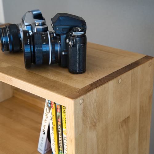 本棚 3段 高さ82cm幅40cm【ラック/シェルフ/収納棚/木製】 本棚・絵