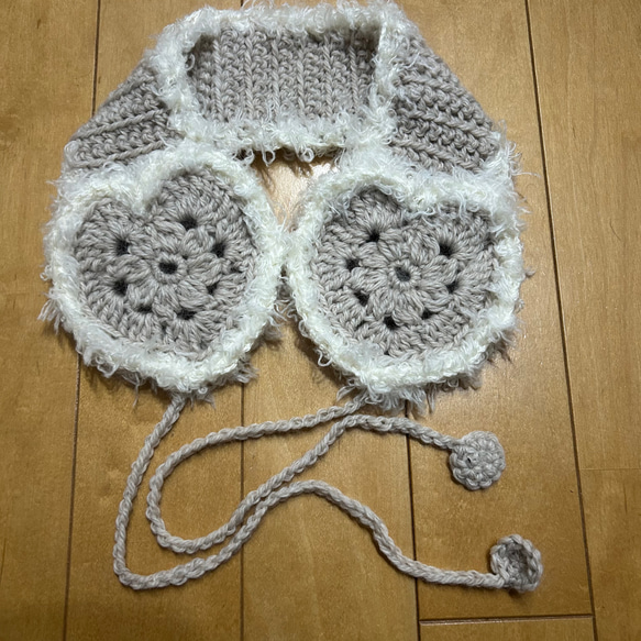 【専用】イヤーマフ　耳当て　ハンドメイド　編み物 編み物】ハートイヤーマフの作り方/Diy earmuffs/귀도리 만들기