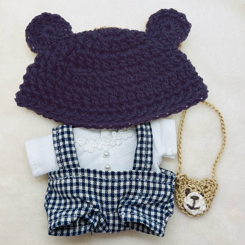 ちびぬい服 服上下とクマの帽子とかばん4点set ぬいぐるみ tkc shop