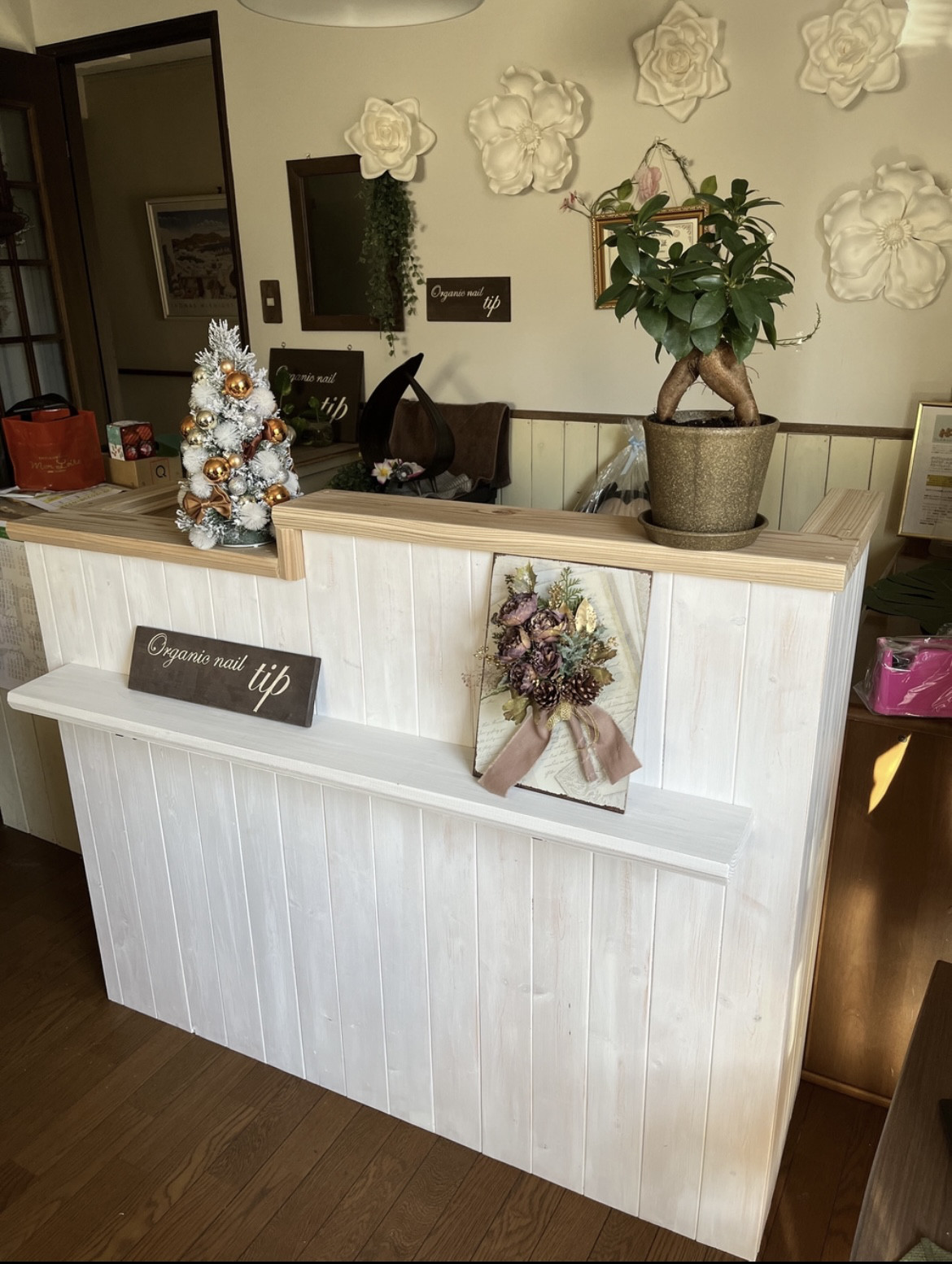 【段差】カウンター　レジ　受付　幅150×高さ110×奥行き45㌢