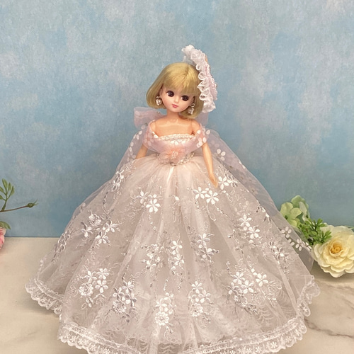 リカちゃんサイズ 初めてドレス4点セット ハンドメイド服 ドール