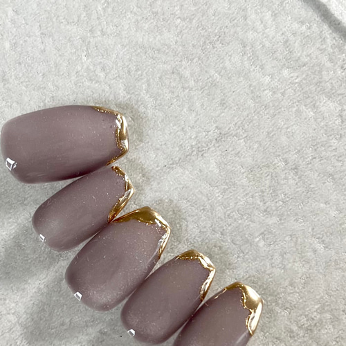 マグネットネイル×変形ミラーフレンチ ネイルチップ 韓国 ブライダル