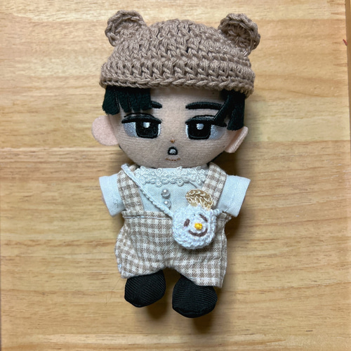 ちびぬい服 服上下とクマの帽子と雪だるまのかばん4点set ちびぬい服 服上下とクマの帽子と雪だるまのかばん4点set