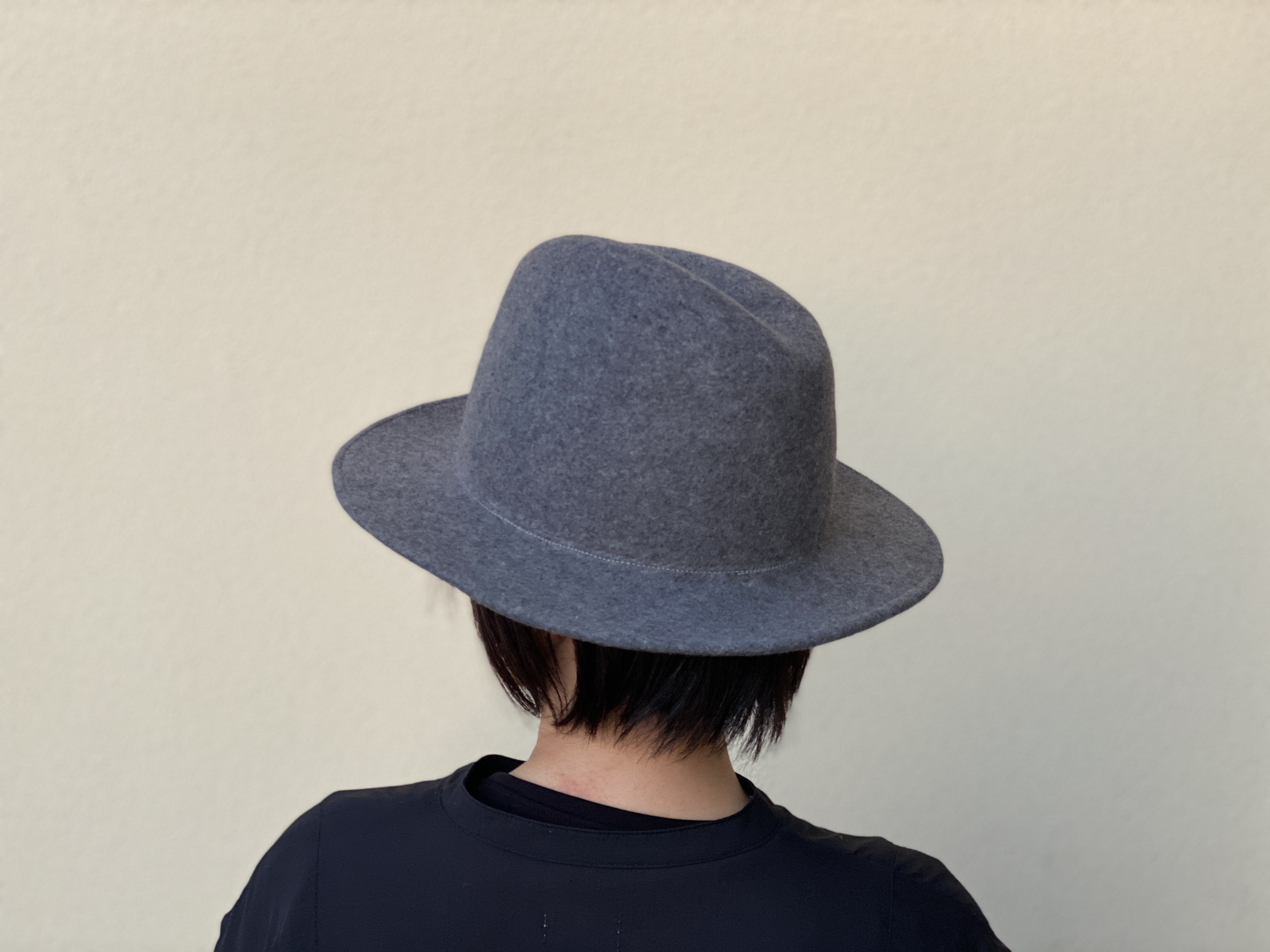 ふたこぶ木型で作った中折れハット