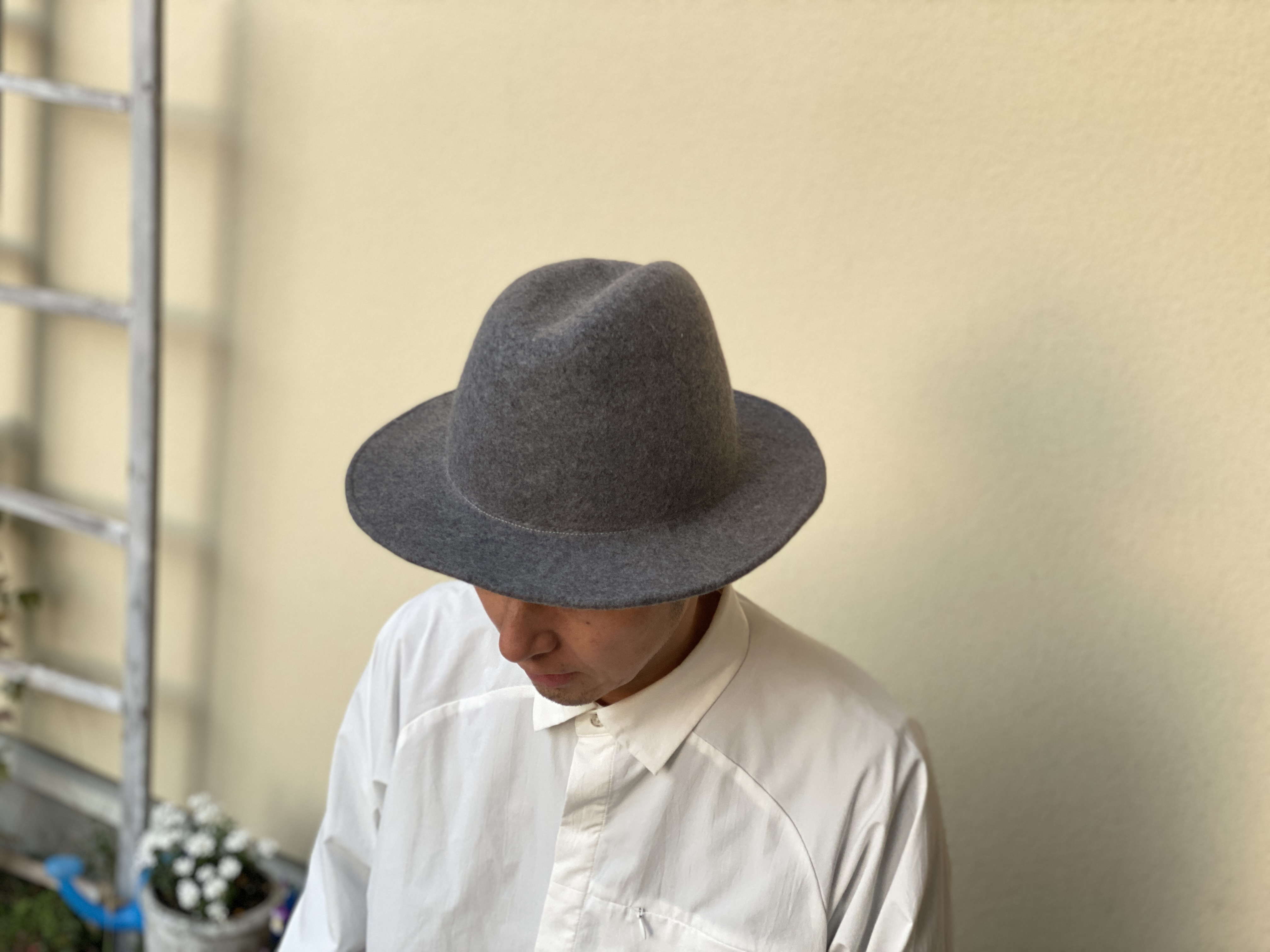 ふたこぶ木型で作った中折れハット