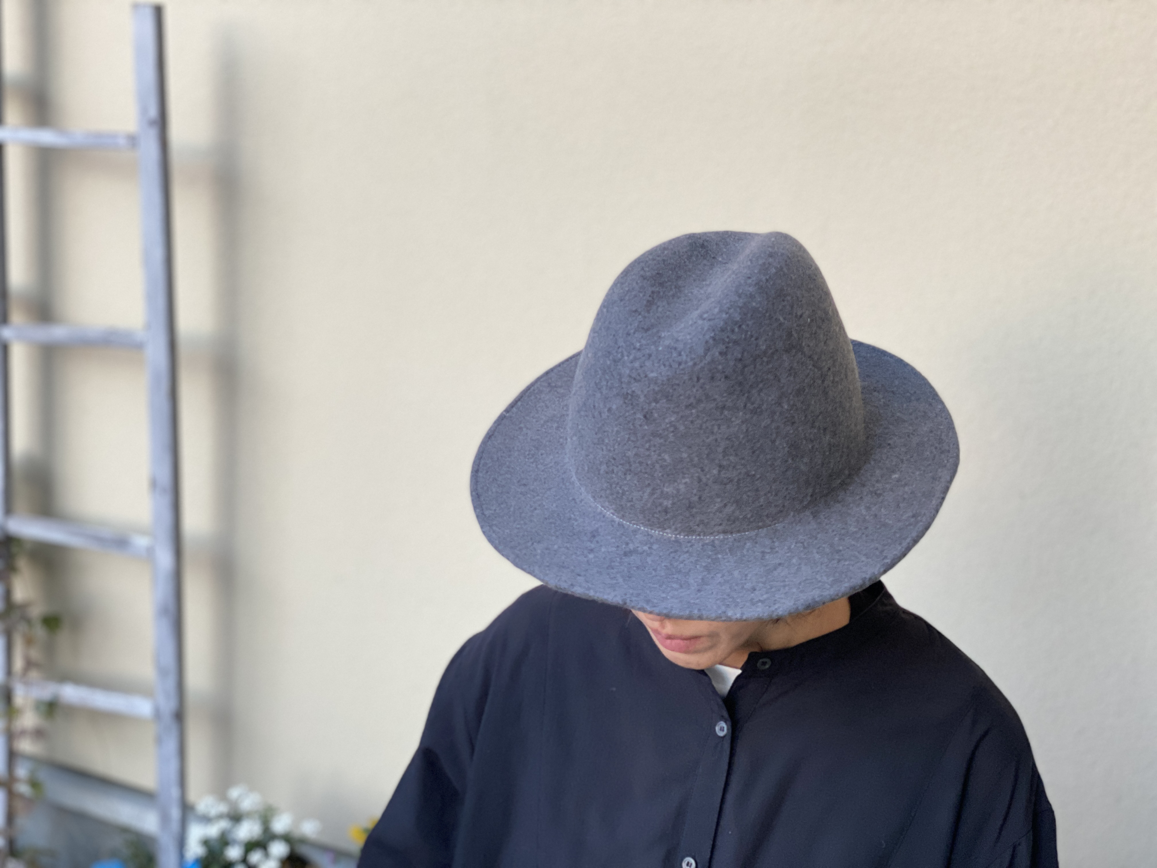 ふたこぶ木型で作った中折れハット