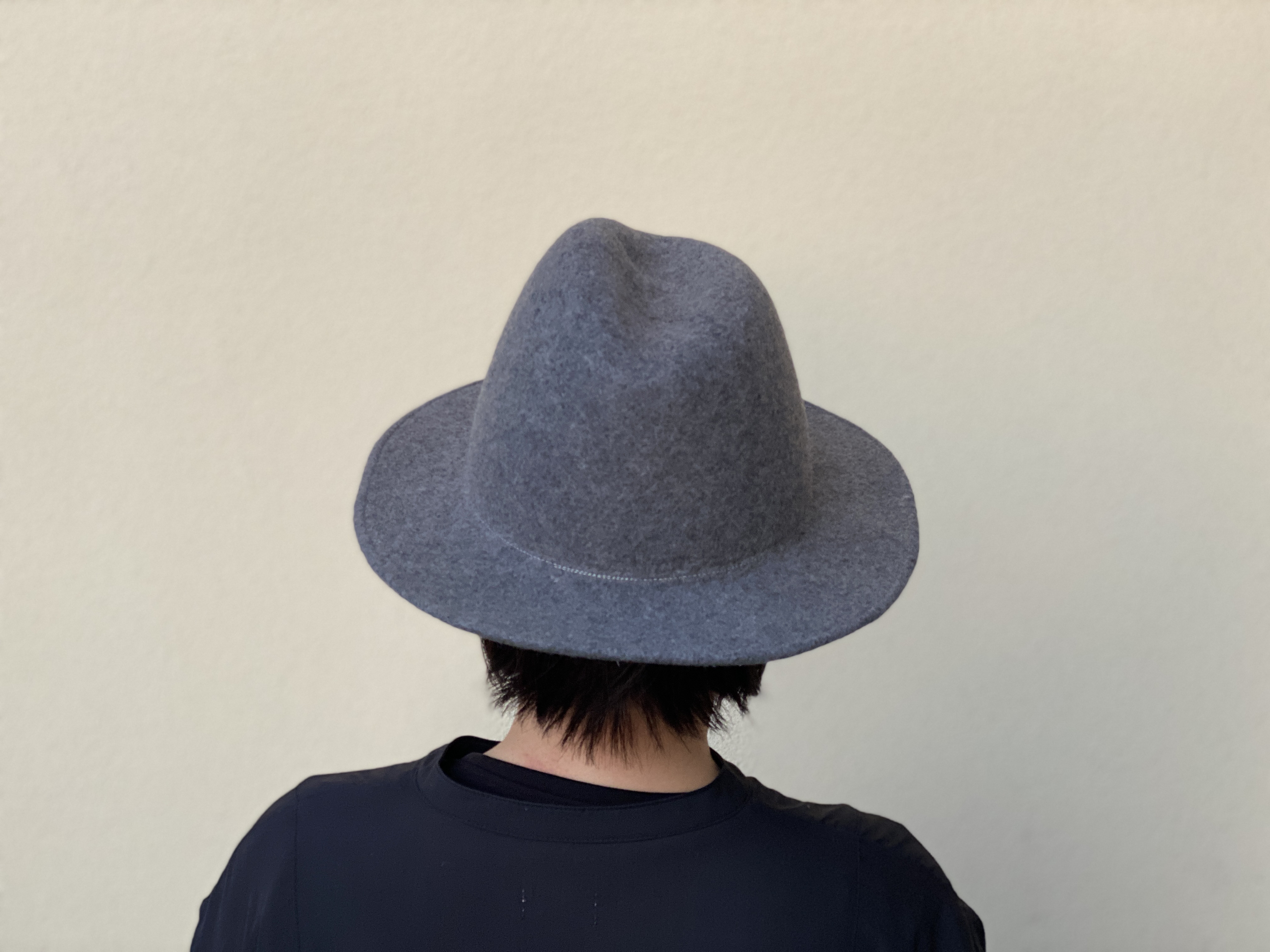 ふたこぶ木型で作った中折れハット