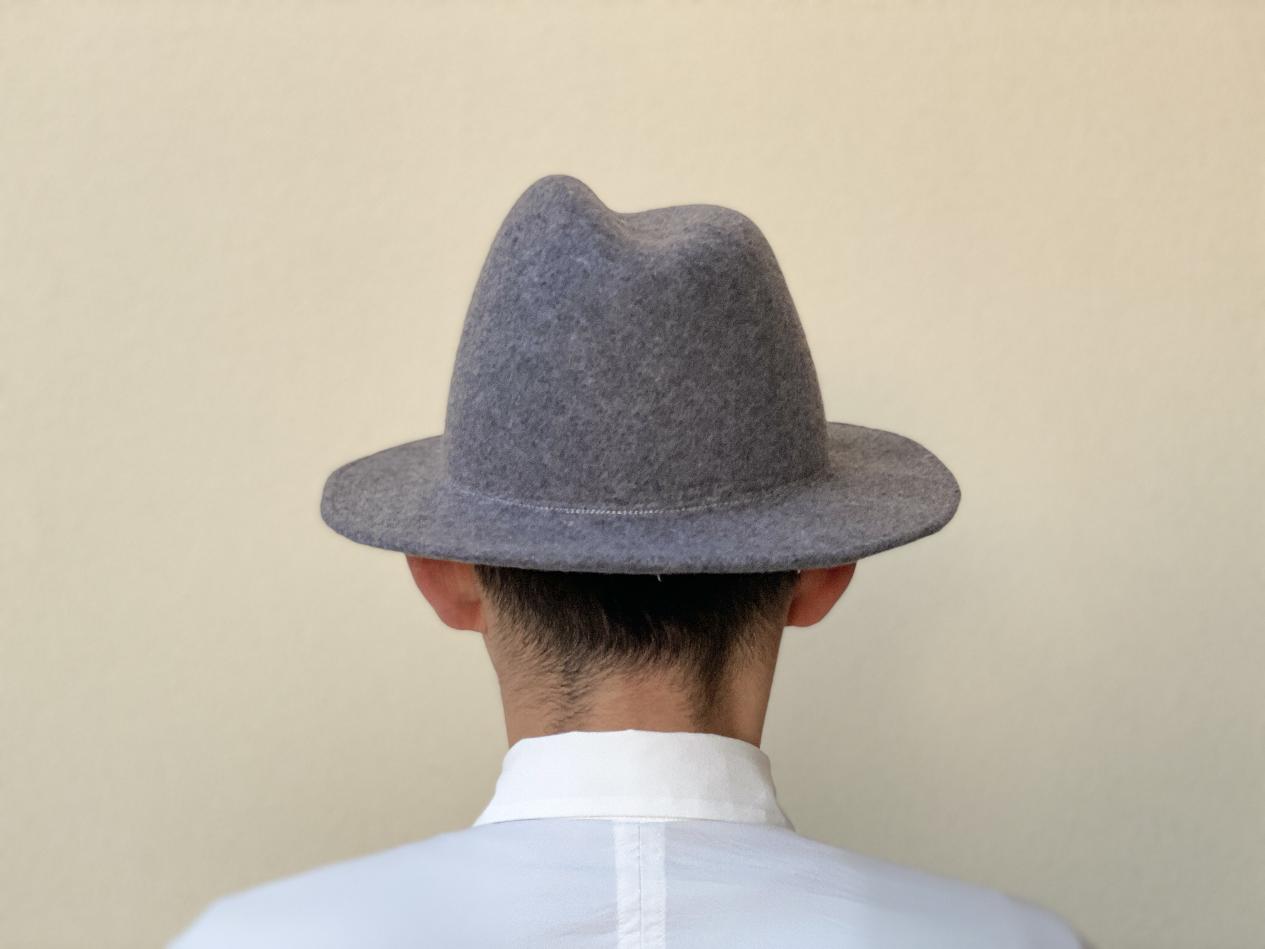 ふたこぶ木型で作った中折れハット