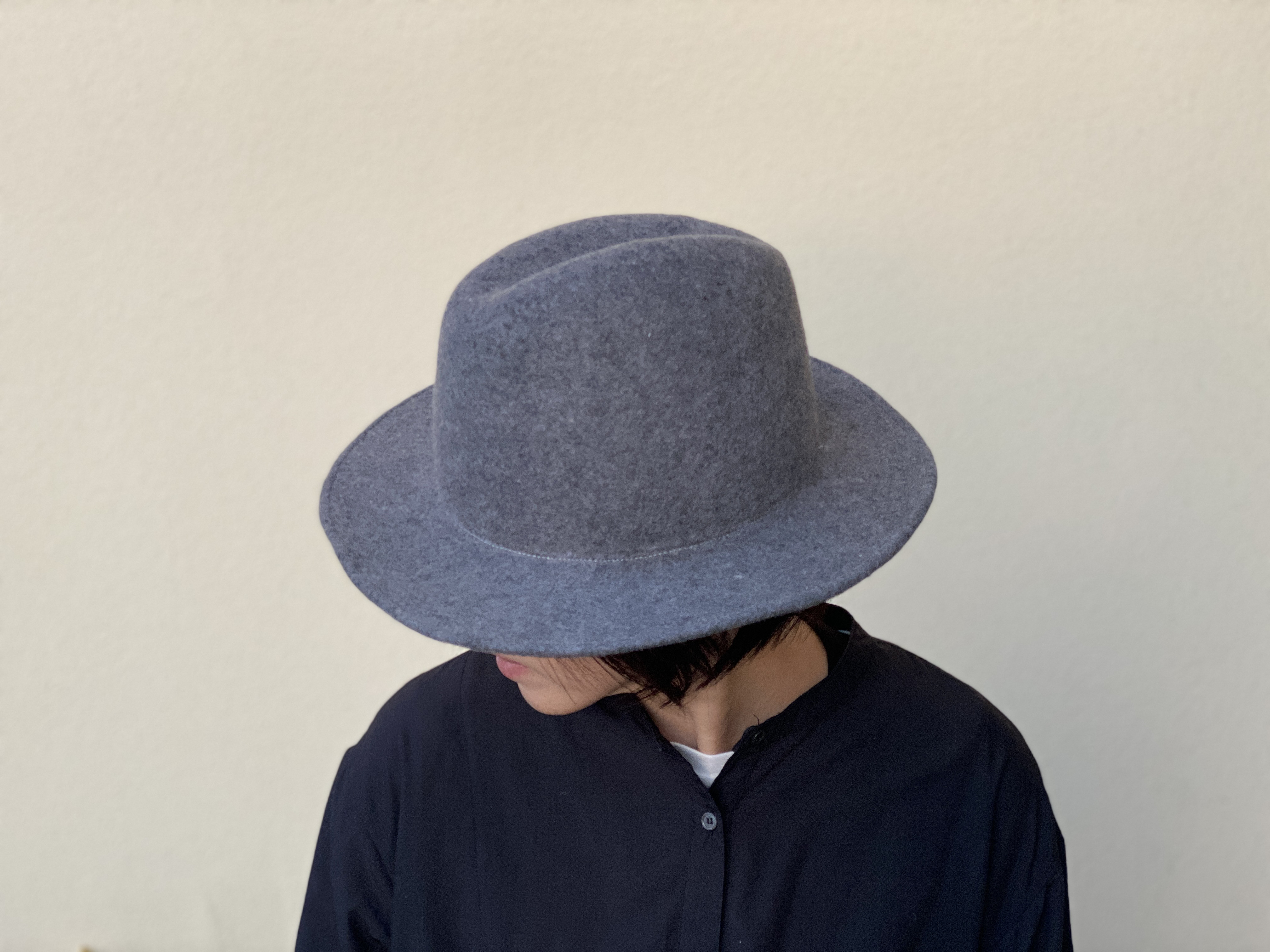 ふたこぶ木型で作った中折れハット