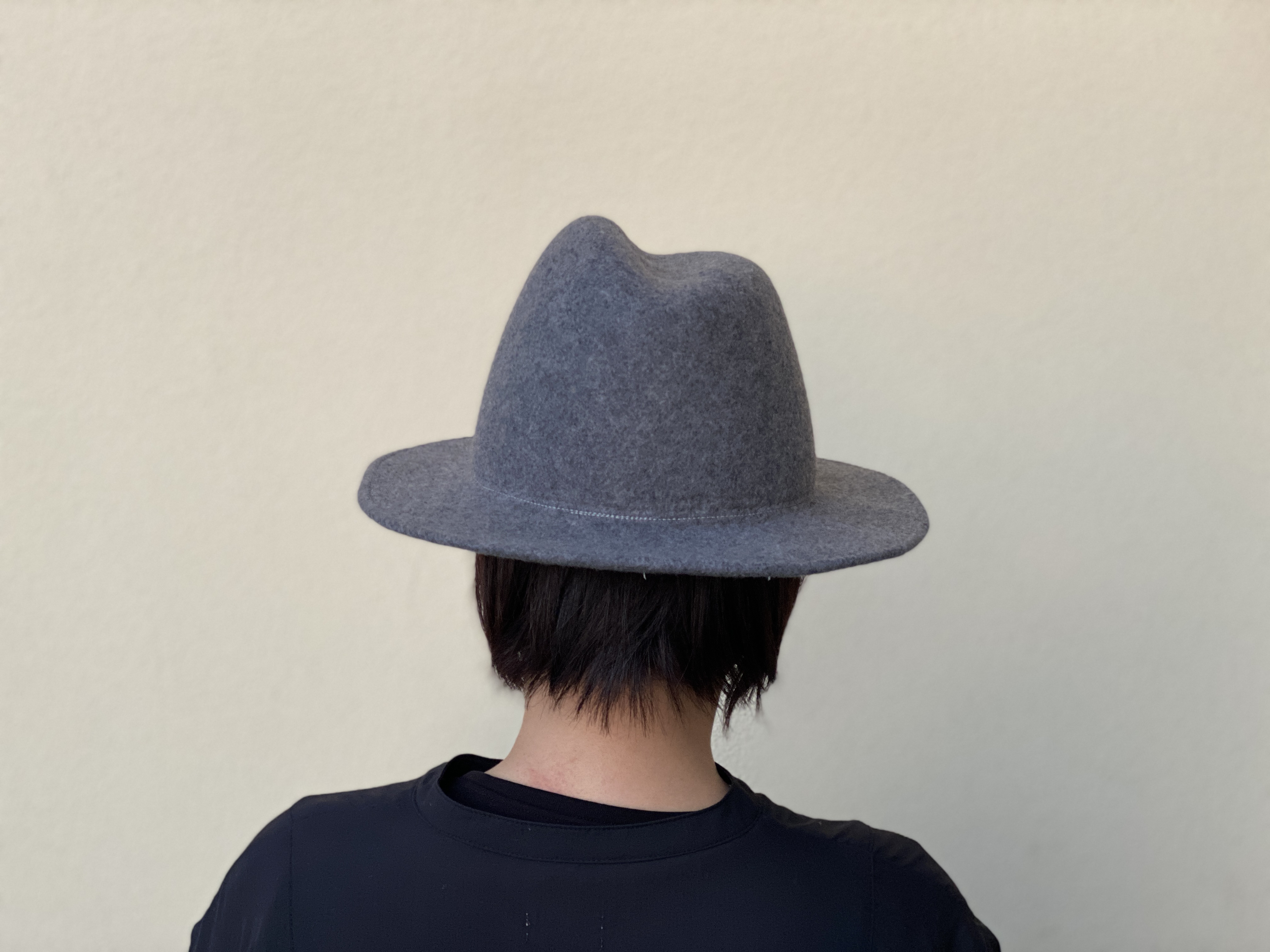 ふたこぶ木型で作った中折れハット