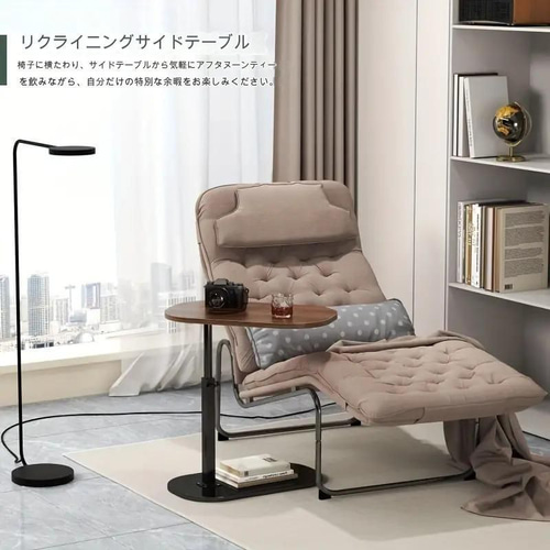 サイドテーブル エンドテーブル 木製 高さ調節可能 ミニテーブル