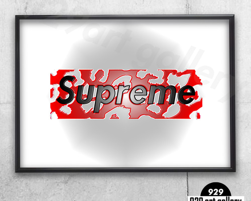 SUPREME type☆オマージュアートインテリアポスター＃48