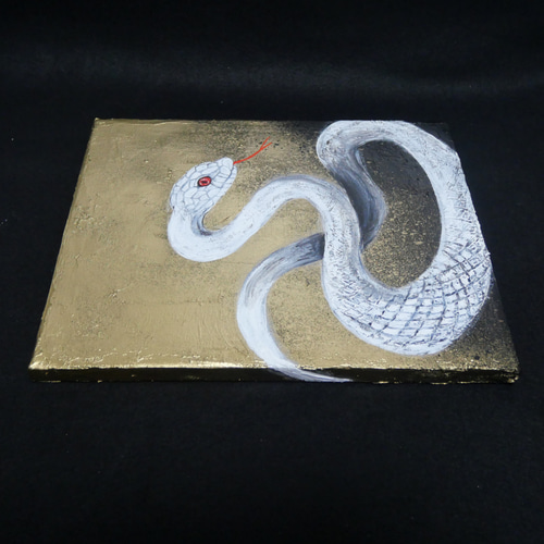 油絵 油彩 油彩画 絵 絵画【黄金の蛇】（油絵 油彩 油彩画 絵