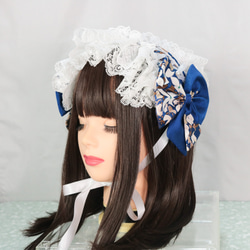 ‪♡ Lolita ボンネット風 フリルリボンヘッドドレス white 2 ‪♡ ♡ Lolita ボンネット風 フリルリボンヘッドドレス white 2‬