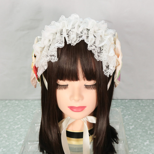 華花×編上① ヘッドドレス ロリータ 和ロリ ヘッドドレス
