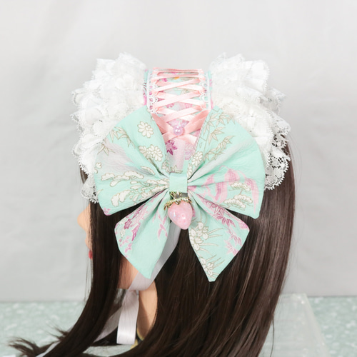爽葉×いちご ヘッドドレス ロリータ 和ロリ ヘッドドレス