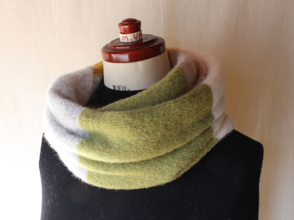 ふわふわ♪ベビーアルパカのニットスヌード 1枚目の画像