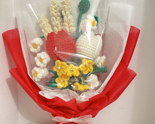 沈丁花ページ　枯れない花　かぎ編み　毛糸　プレゼント　花束 花束 花 毛糸 プレゼント 枯れない花 かぎ編み あみぐるみ 結婚