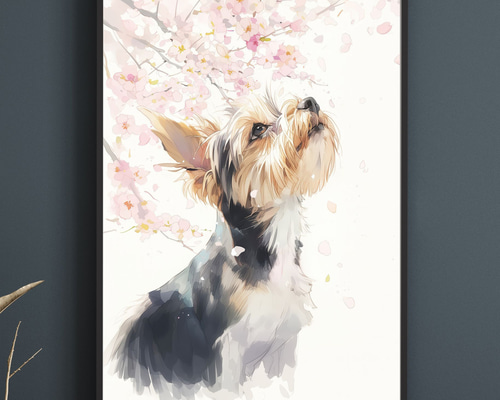 英ポリアンナ・ピカリング作 ヨークシャーテリア仔犬のプリントアート