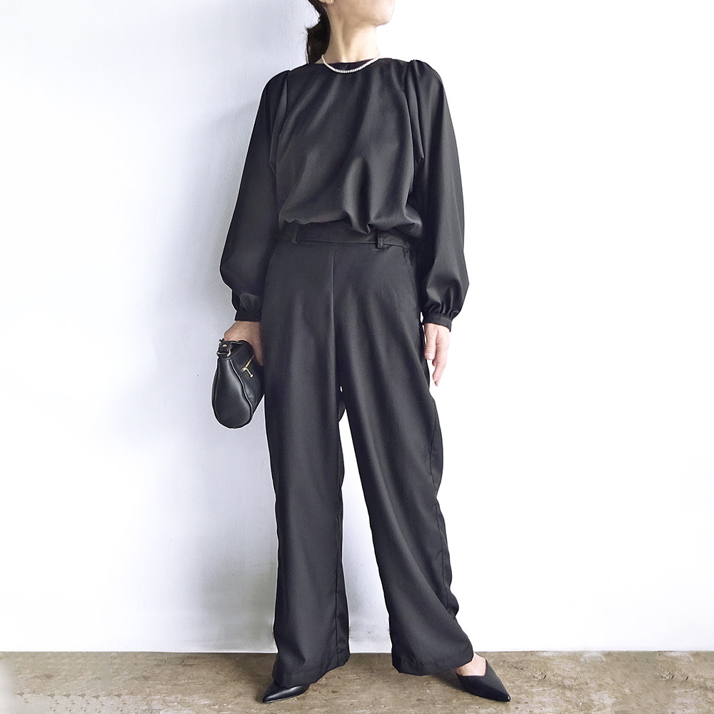 フォーマルに♪ ウール混セットアップ（ブラック）