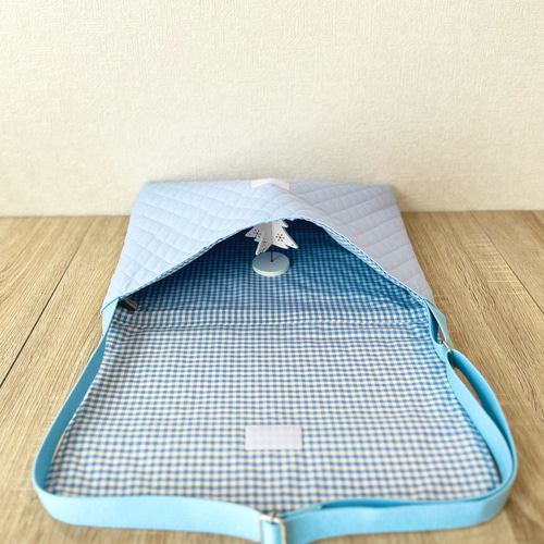 図書袋 ゆめかわレースW・サックスキルト その他入園グッズ