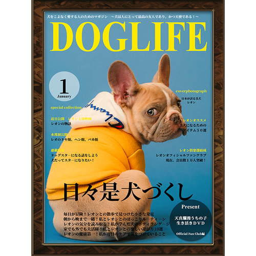 動物雑誌風ペットポスター DOG LIFE おもちゃ・ペット小物