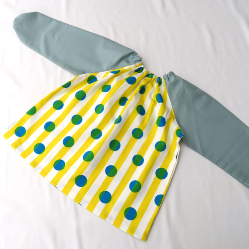 選べるサイズ・ポケット・ループ！《Yellow》ストライプドットの  