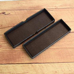 革の筆箱｜レクタングル1706 【ブラック】 7枚目の画像