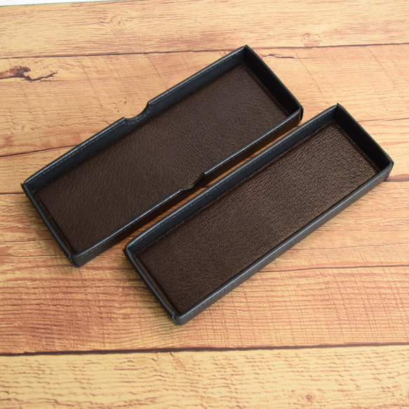革の筆箱｜レクタングル1706 【ブラック】 7枚目の画像