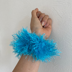 3点セット シュシュ フラダンス ヘアゴム 毛糸 かぎ針 編み物