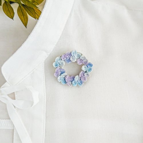 お試し ブローチ 穴開けたくない マグネット 北欧 サークル 花