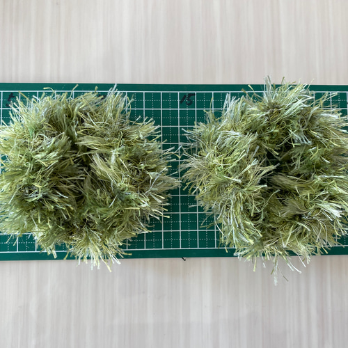 2点セット グリーングラデーション シュシュ フラダンス ペア プチ