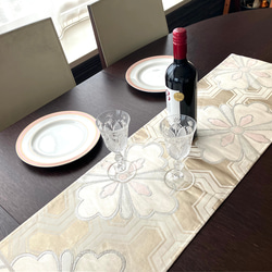 プラチナ箔 着物 帯 テーブルランナー PTR005 その他キッチン