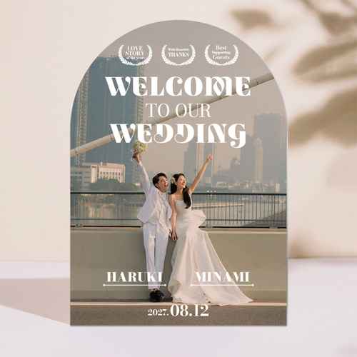 5日以内発送可】ウェルカムボード・パネル印刷 │アーチ型│結婚式 前