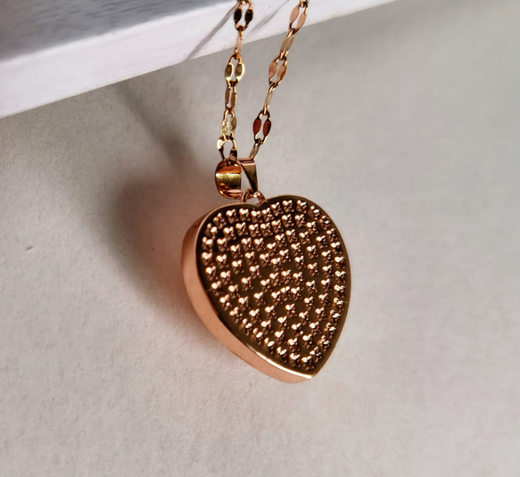 天然ローズクオーツ「ロマンスオーラ」ネックレス 3枚目の画像