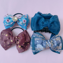 うさぎ♡ ゆめかわ チュールリボン ツイン ハンドメイド リボン