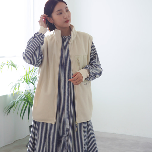 マイクロフリースベスト CREME アイボリー ベスト BLUEWHITE 通販