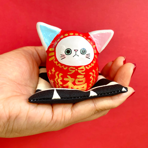 ブルー招き猫【大】 Amazon.co.jp: 大型招き猫、11インチの陶器製招き猫、手を振る
