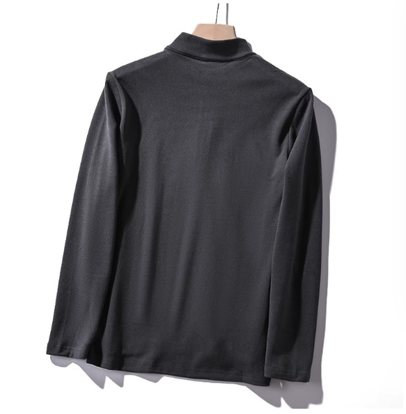 特価の衛衣 ダブルデフロック 秋冬メンズハーフジッパースタンドネック下敷き長袖Tシャツパーカ 自己発熱両面デフロック！ 14枚目の画像