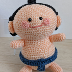 あみぐるみ　お相撲さん　ミニ　１　まわし黄色　どすこい力士　ハンドメイド f4bb3ab70f6a20810b8c17e7a9485a